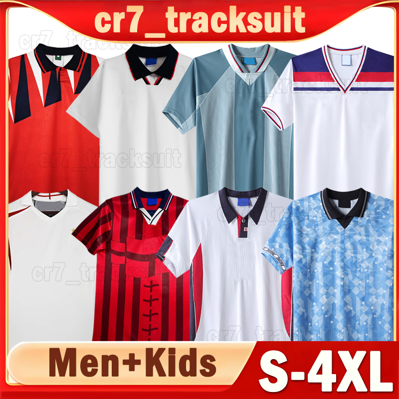 2013 10 EnglandS Retro Soccer Jerseys 2006 04 02 GASCOIGNE SOUTHGATE SHEARER 1999 97 95 92 SHERINGHAM SCHOLES OWEN 1986 82 Football Shirts Long sleeve Kids Kits Sets