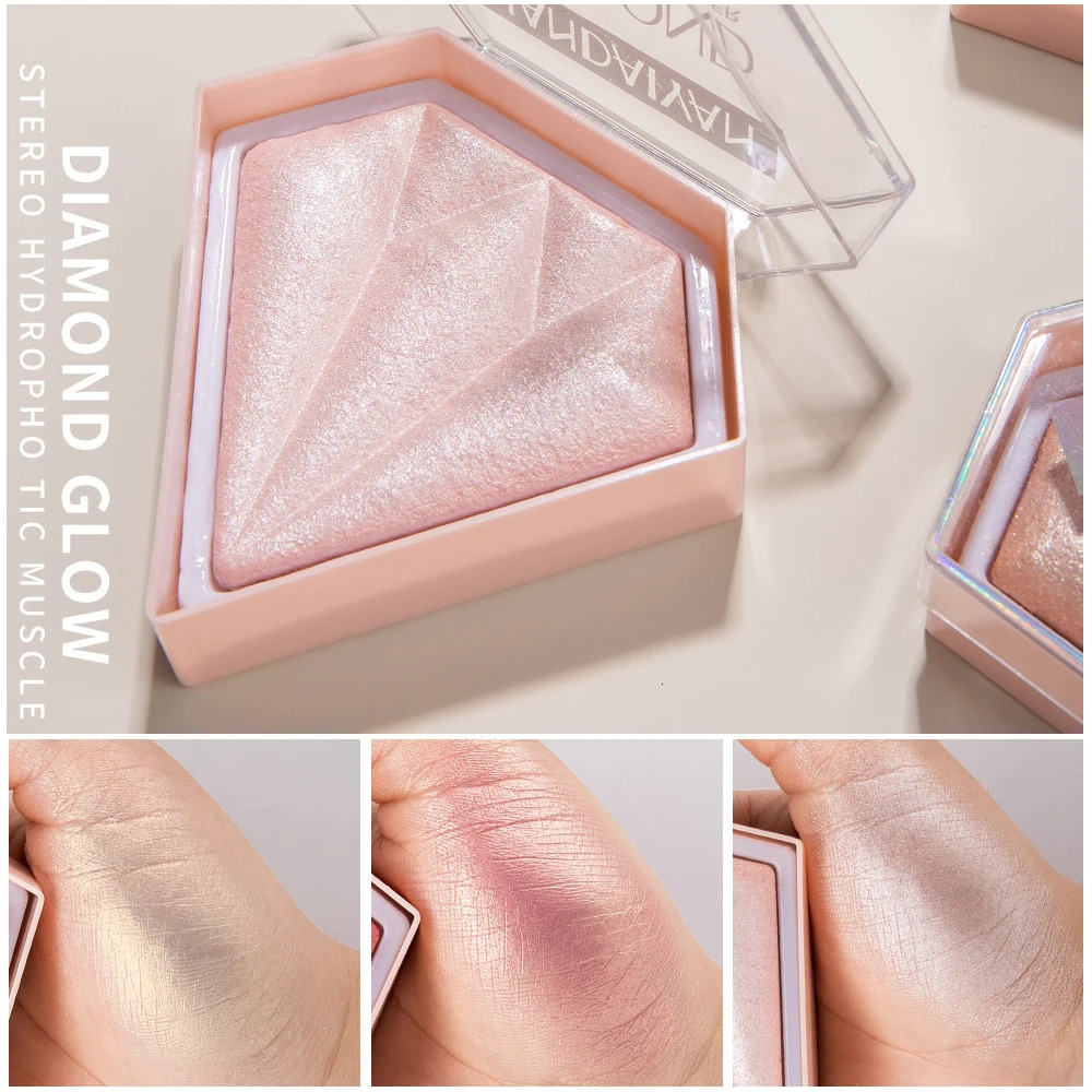 Diamond Highlighter Powder | Contour Shimmer Glow for Face Brightening Nose Shadow Highlight Defined Features 250219