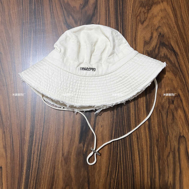 Wide Brim Hats Bucket Hats Korean style fashionable fringed letter large eave fisherman hat for women sun shading rope outdoor leisure hiking sun prot