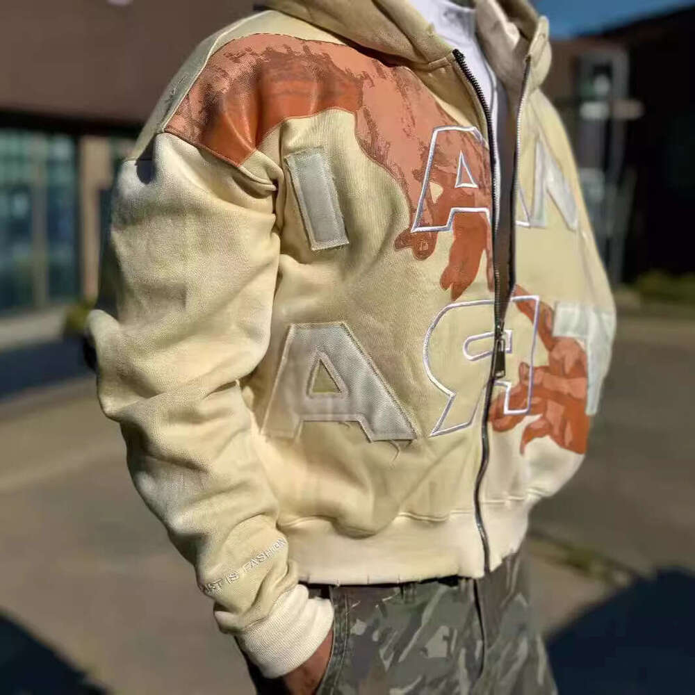 American street hip-hop Y2K Harajuku joins hands with colorful letter printed men's women's autumn and winter loose hoodies gift for man