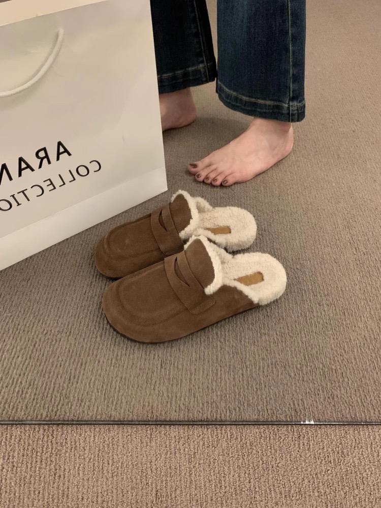 Winter Outdoor Cotton Casual Fashionable Warm Boots Comfortable and Non-slip Womens Home Slippers XW6.5