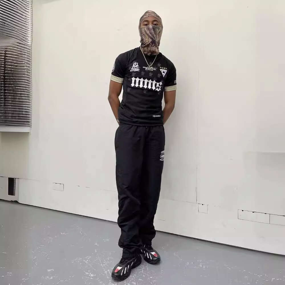 Apeshit short sleeved T-shirt, sports and leisure embroidered logo, celebrity jersey, hip-hop, rap, street fashion
