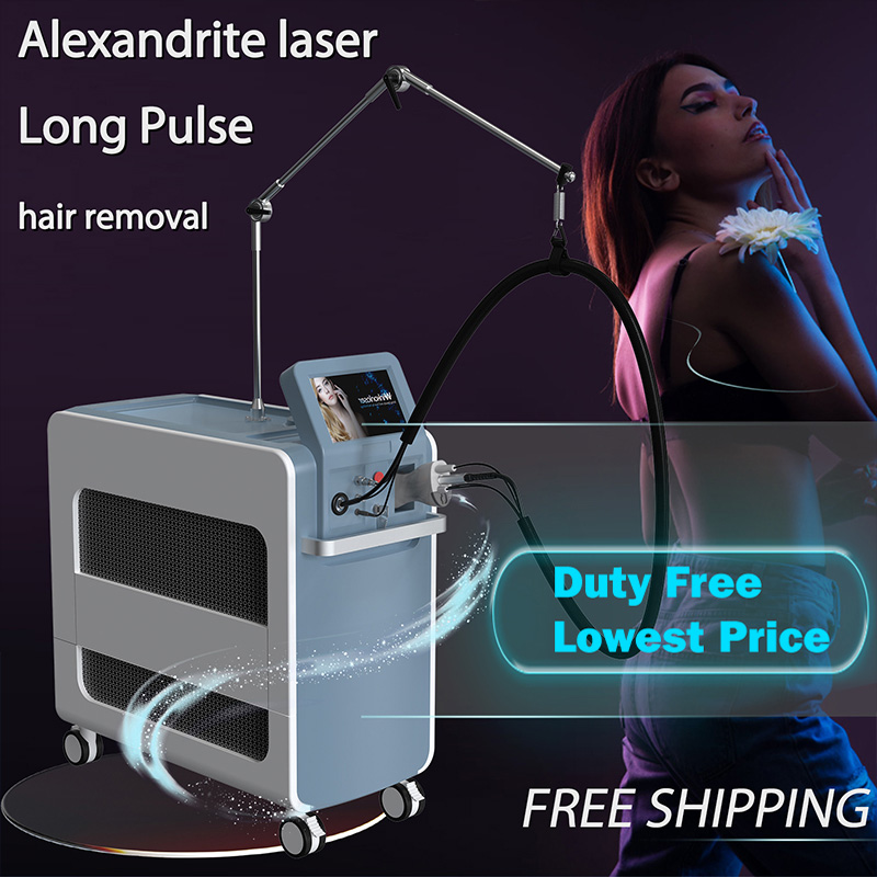 Dual Wave Alexandrite Laser Long Pulse laser Hair Removal Machine with 755nm Wave and 1064nm Wavelength