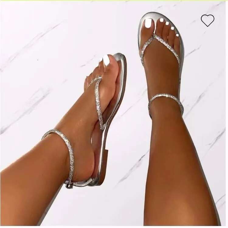 Rhie Decor Toe Post Thong Flip-ps Slides Outdoor Non-slip Beach Sandals 2023 Summer New Women Slippers