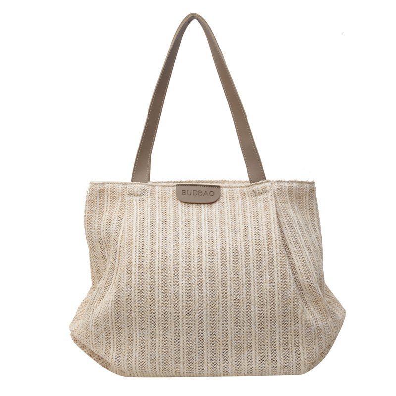 2025 Summer New Straw Beach Large Capacity Leisure Versatile Woven Tote Trendy Shoulder Bag #swissmilitary