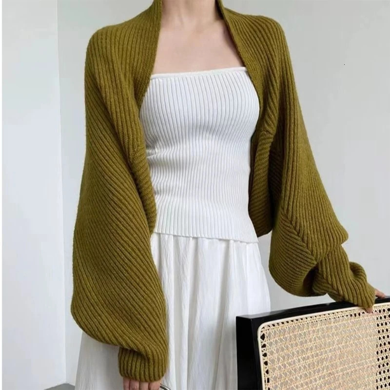Womens Shrug Boleros solid color lightweight long sleeved cardigan ca 250225
