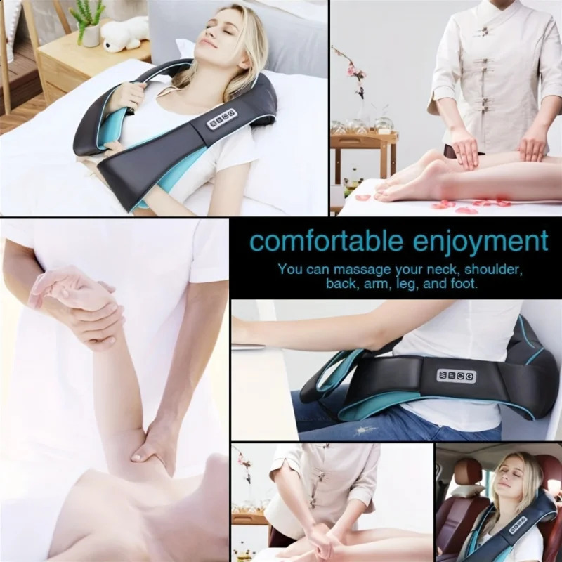 Neck Shoulder Back Massager with Heat - Shiatsu Neck Massager Present Gift for Men/Women/Mom/Dad - Deep Kneading Massage 250221