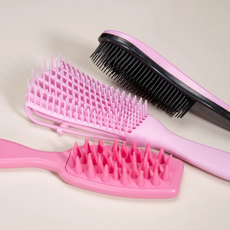 3pcs/set Hair Brush Detangling Brush Hair Comb Scalp Massage Comb Detangler Brush for Styling Curly Hairdressing Salon Care Tool 250228