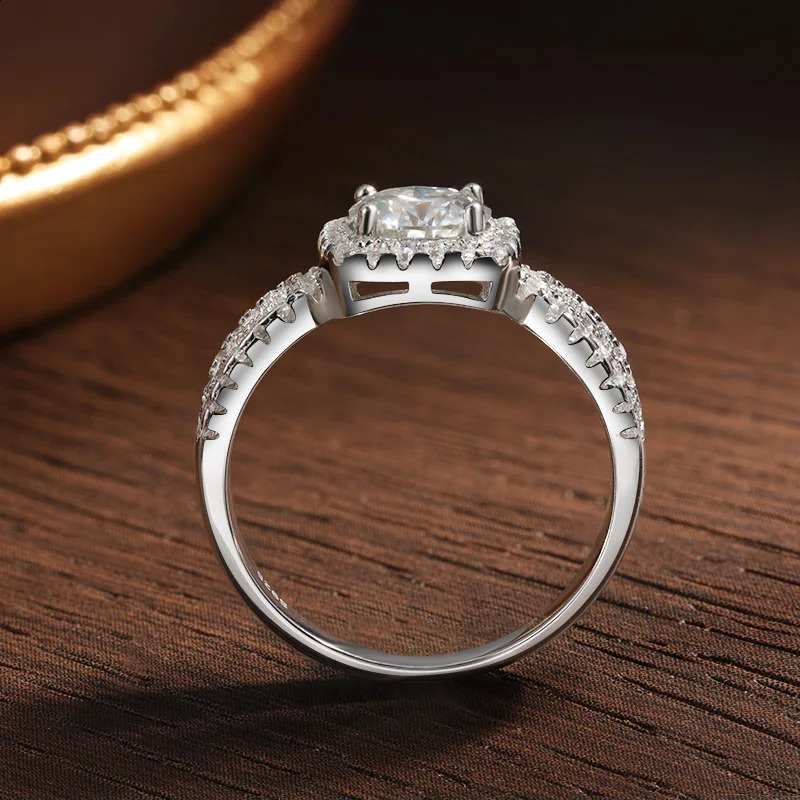 KNOBSPIN 1ct D Color Ring for Women GRA Certified Lab Diamond Engagement Wedding Band 925 Sterling Silver Ring 250219