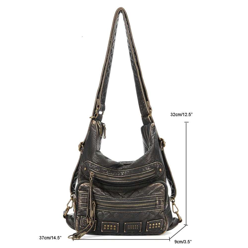 Designer Y2k Soft Shoulder Motorcycle Handbag Multi-Funtional Tote Bronze Quality Bag For Women