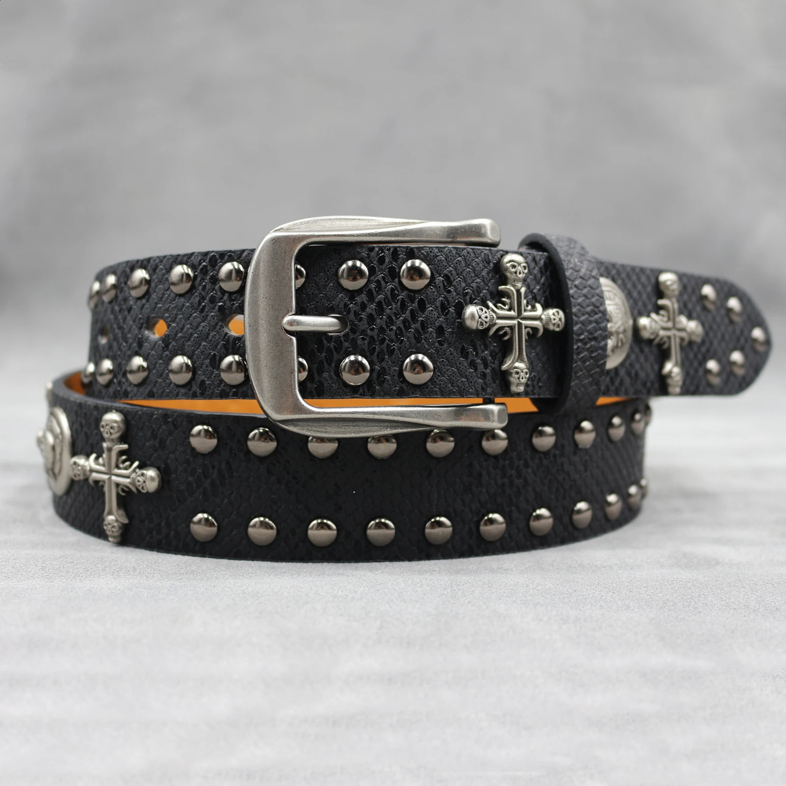 Rivet PU Leather mens belt Fashion alloy belts Buckle jeans belts for men business belt female belt 250221