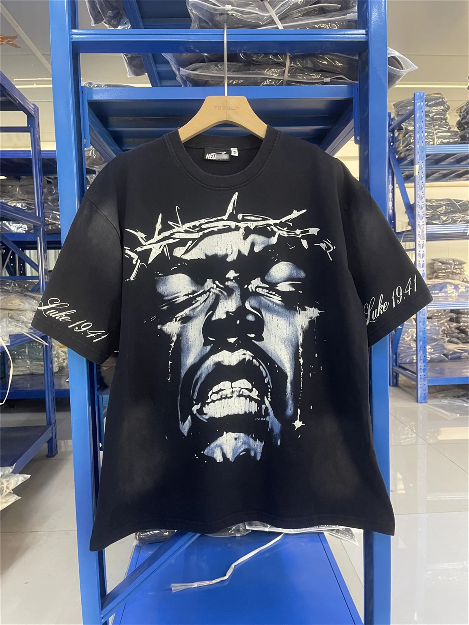 Arrival HELLST- Fashion High-Street Vintage Retro Cotton Streetwear Jesus Print Tops T-Shirt 250227