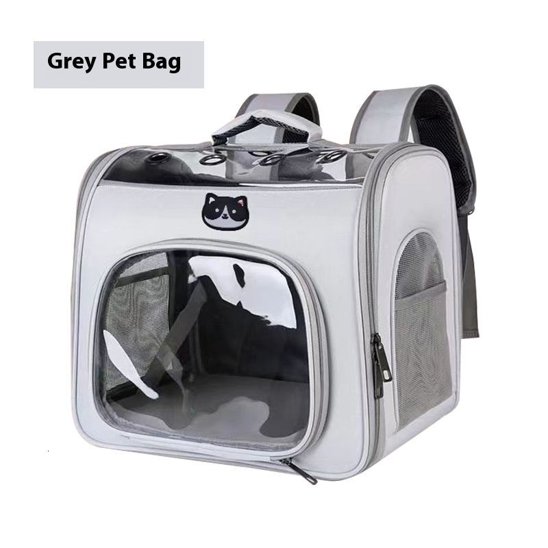 Pet New Solid Color Casual Trend Portable Dog Bag Large Capacity Breathable Cat Backpack