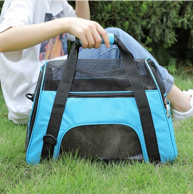 Portable Dog Cat Carrier Bag Pet Puppy Travel Bags Foldable Cats Handbag Travel Pet Bag Transport Bag 250205