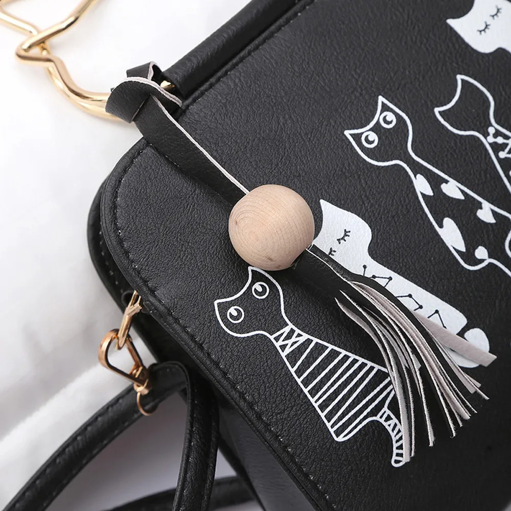 Ship from US Extra Large Shoulder Bag Rabbit Cat Messenger Women Crossbody Handbags Animal Pattern 250228FBB