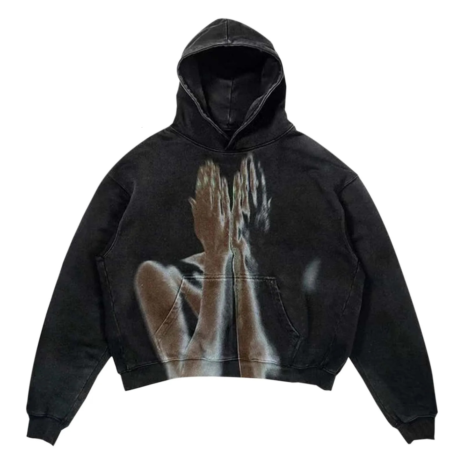 Winter Casual Oversize Hooded Sweatshirt Wicked Movie Gothic Vintage Y2k Jacket Tracksuit Print Fleece Hoodie Woman Clothing Top 250225