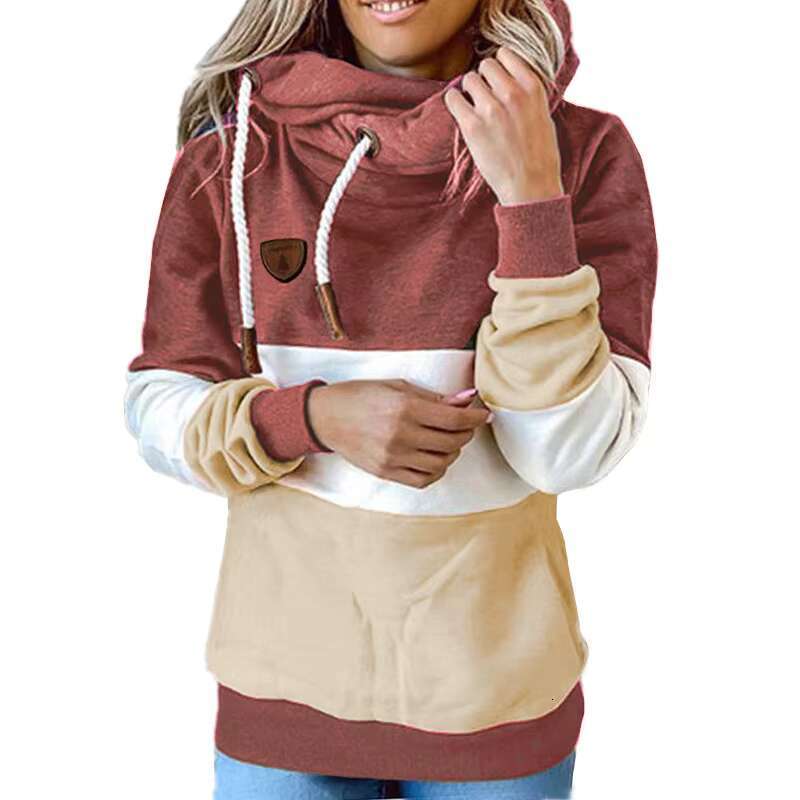 Top Quality Custom Spring Casual Woman Fashion Patchwork Loose Women Hoodie Sudaderas Wholesale