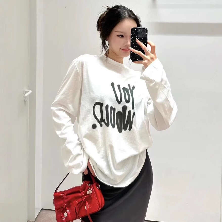 Shenzhen Nanyou AC new loose large letter printed long sleeved T-shirt for men women, spring and summer sun protection shirt