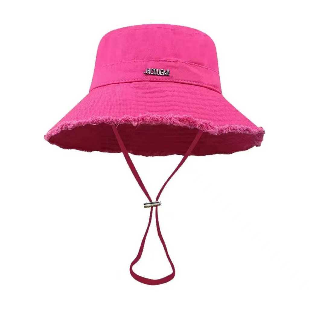 Wide Brim Hats Bucket Hats 2023 New Four Seasons Correct Edition J Family Letter Fisherman Hat Fashion Versatile for Men and Women Outdoor Sun Protect