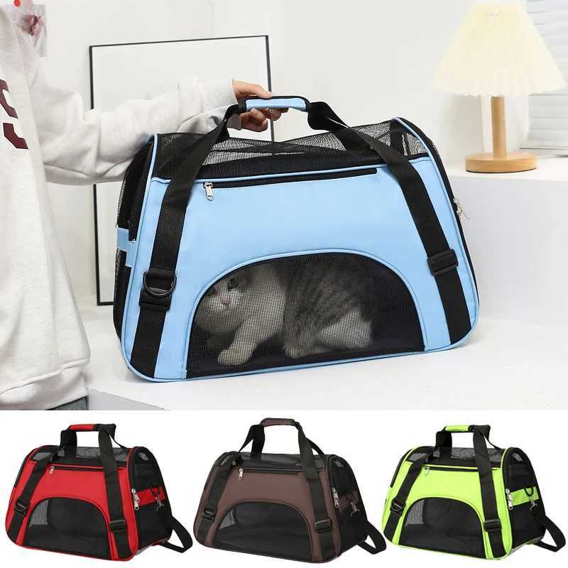 Portable Dog Cat Carrier Bag Pet Puppy Travel Bags Foldable Cats Handbag Travel Pet Bag Transport Bag 250205