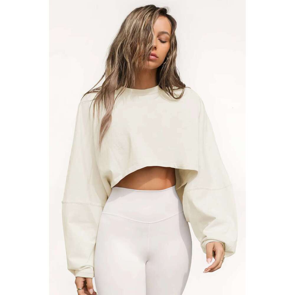 New Arrival Autumn Short Crop Women's Super Soft Cotton Terry Blank Custom Hoodies Sweatshirts
