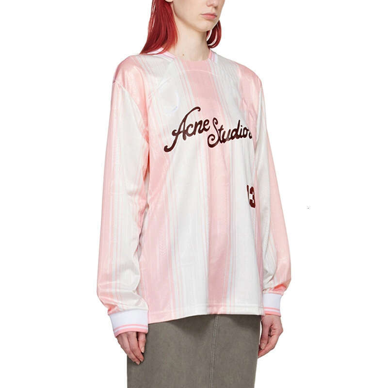 New Y2K personalized streetwear letter printed long sleeved sports top satin T-shirt 202