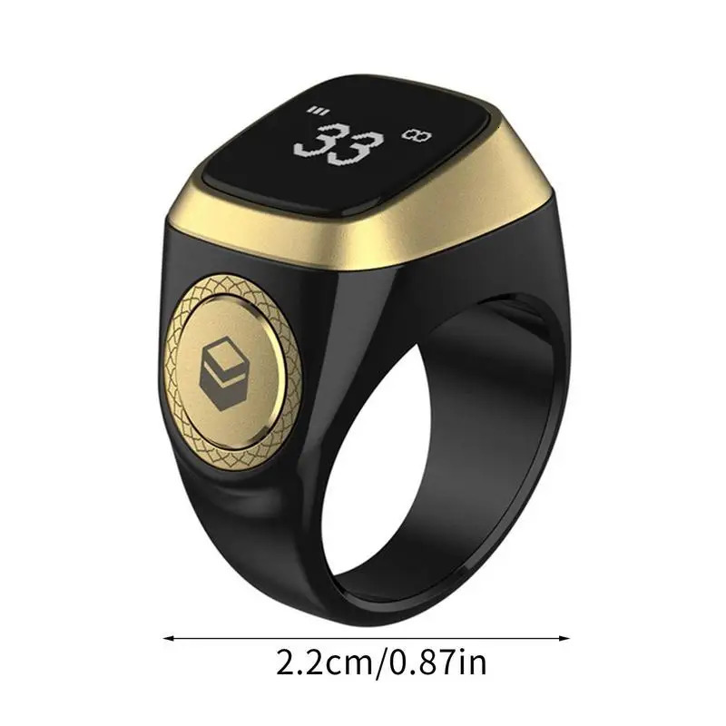 22/18mm Iqibla Smart Tasbih Tally Counter for Muslims Zikr Ring Digital Tasbeeh 5 Prayer Time Vibration Reminder Waterproof 250227