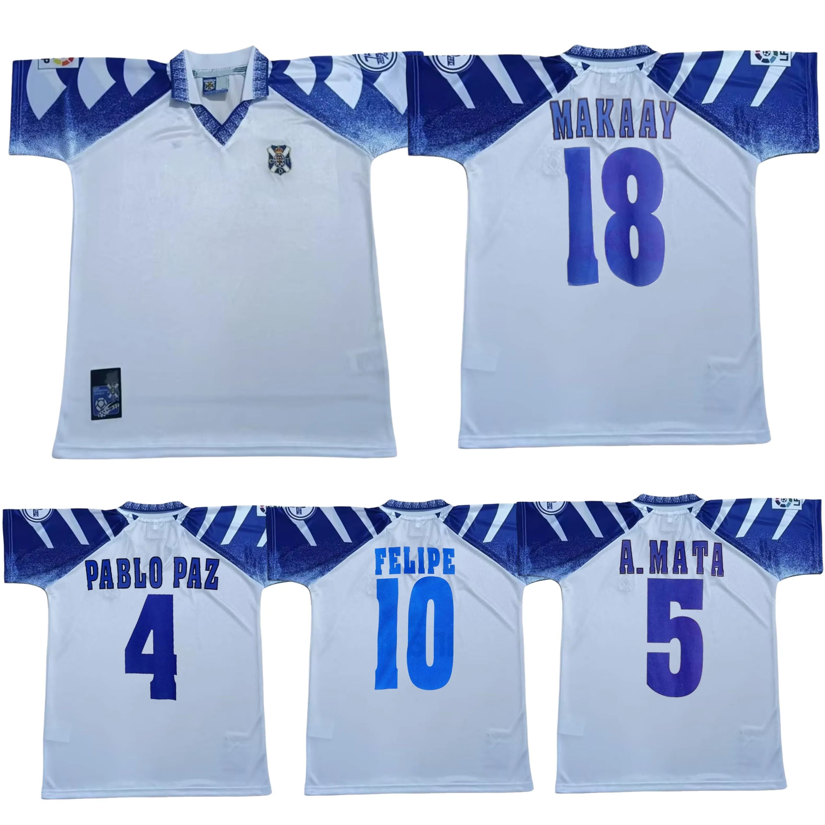 1997 1998 Tenerife retro soccer jerseys 97 98 Makaay JOKANOVIC Pablo Paz classic vintage football shirt