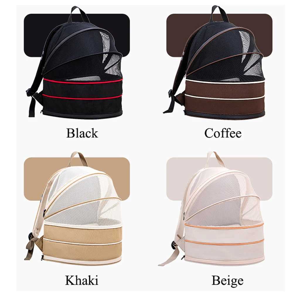 Cat Backpack for Pet Breathable Expandable Cat Carrier Large Capacity Escape Proof Handy Outdoor Travel Pet Carrier Bag Foldable 250205