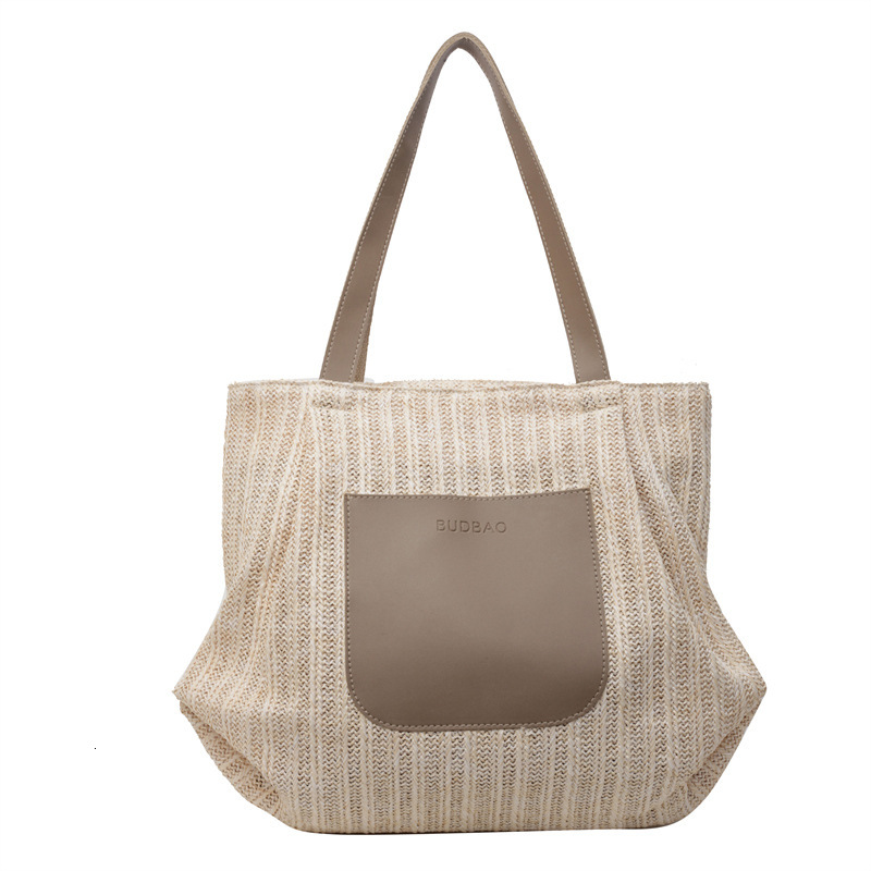 2025 Summer New Straw Beach Large Capacity Leisure Versatile Woven Tote Trendy Shoulder Bag #swissmilitary