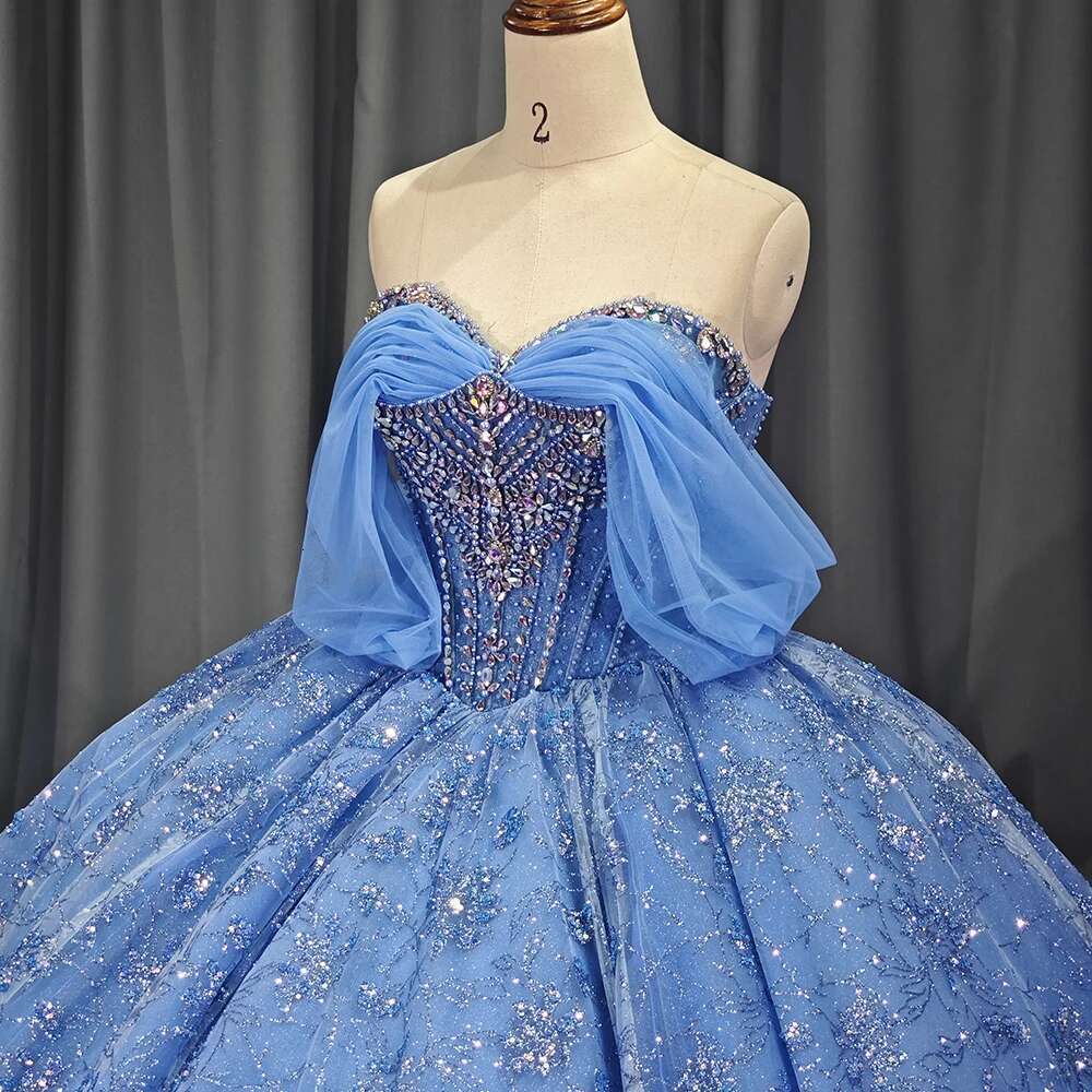 Modern prom dress with short sleeves fringed sweet tulle 15 16 custom quinceanera evening dresses