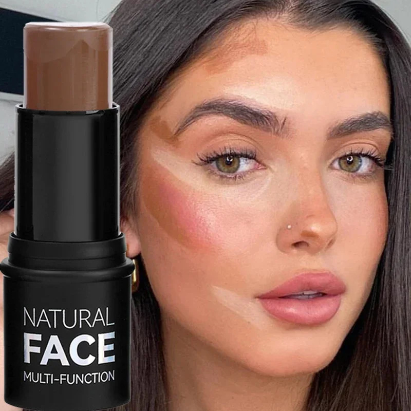 Waterproof Contouring Bronzer Highlighters Stick shiny silk nose shadow powder blusher correction lighting makeup cosmetics 250219