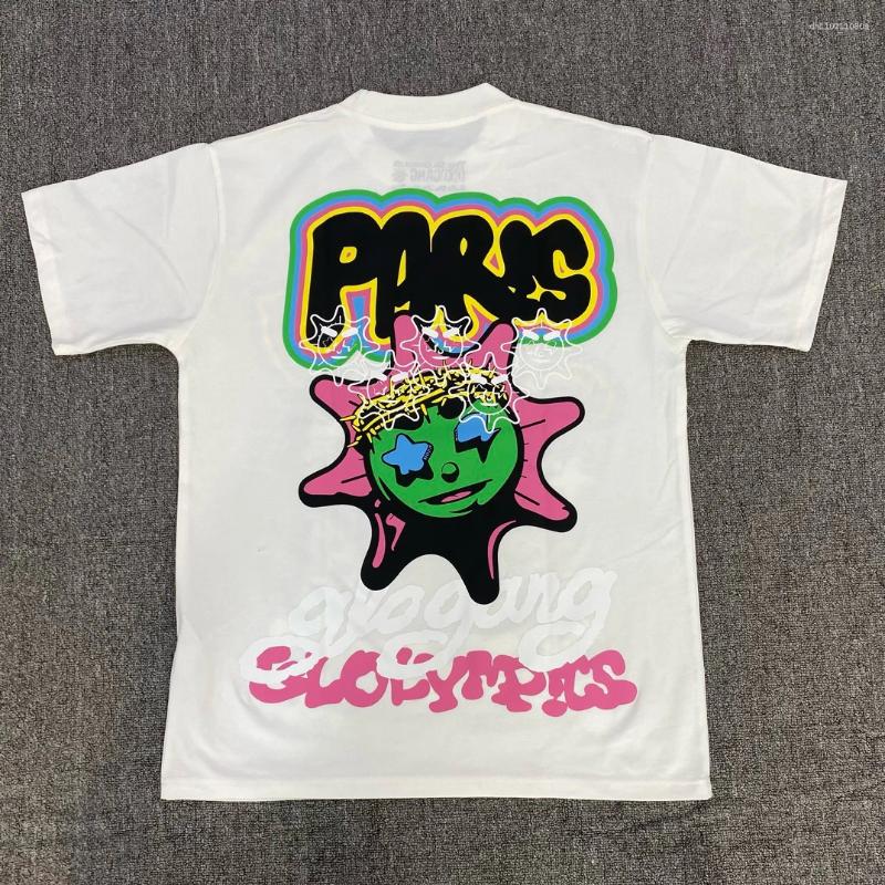 Men's T-Shirts American Hip Hop Glo Gang High Street Trendy Brand Designer Printed T-shirt 2025 Summer Cotton Casual Loose Unisex