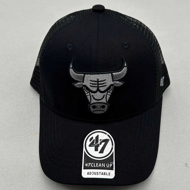 Ball Caps 47brand Bulls baseball cap fashionable hip-hop sports outdoor sun hat embroidered basketball curved brim z250228