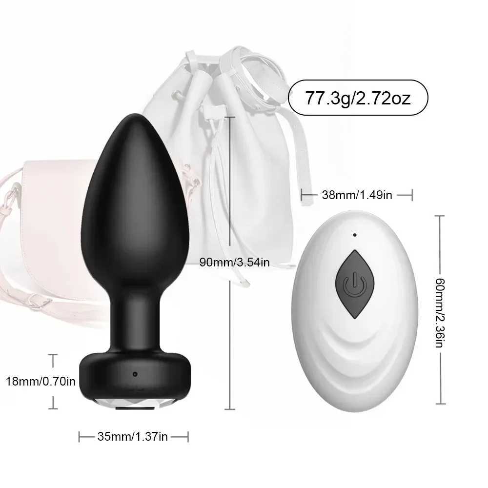 APP Wireless Control Anal Butt Plug Vibrator Men Prostate Massager Stimulator Female Masturbator Adult Sex Toy for Women Men GayW250228