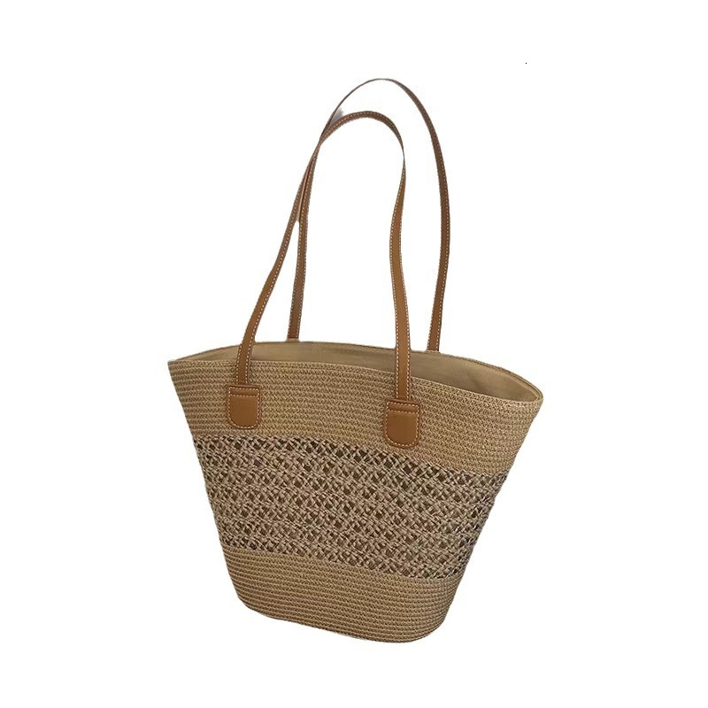 Straw large capacity 2025 new summer seaside outdoor shoulder hollowed out woven crossbody bag vacation style #swissmilitary