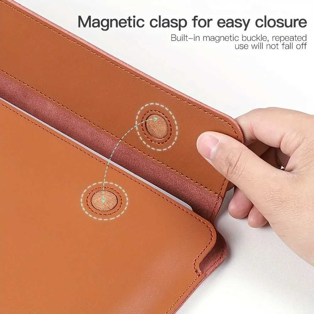 Artificial Leather Notebook Computer Inner Bag 15.6 Inch Magnetic Absorption Leather Case Suitable For MB Pro16 Laptop Bag Hand- Z250224