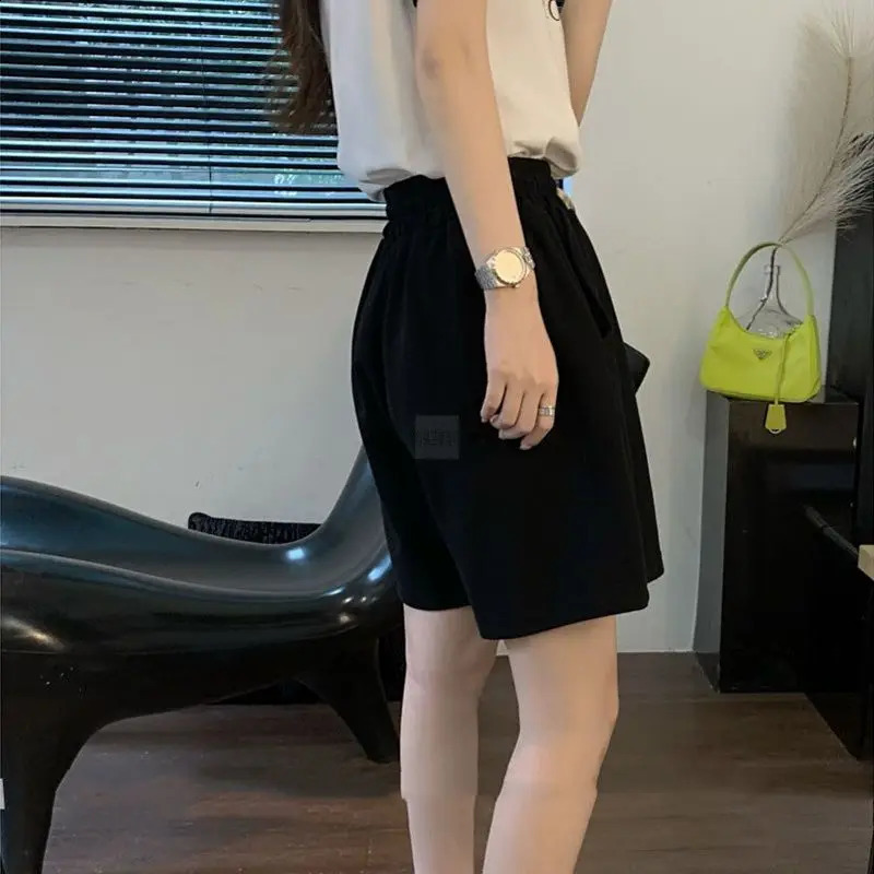 100 cotton shorts Ins sports summer and Korean loose fit straight width casual pants 250228Z