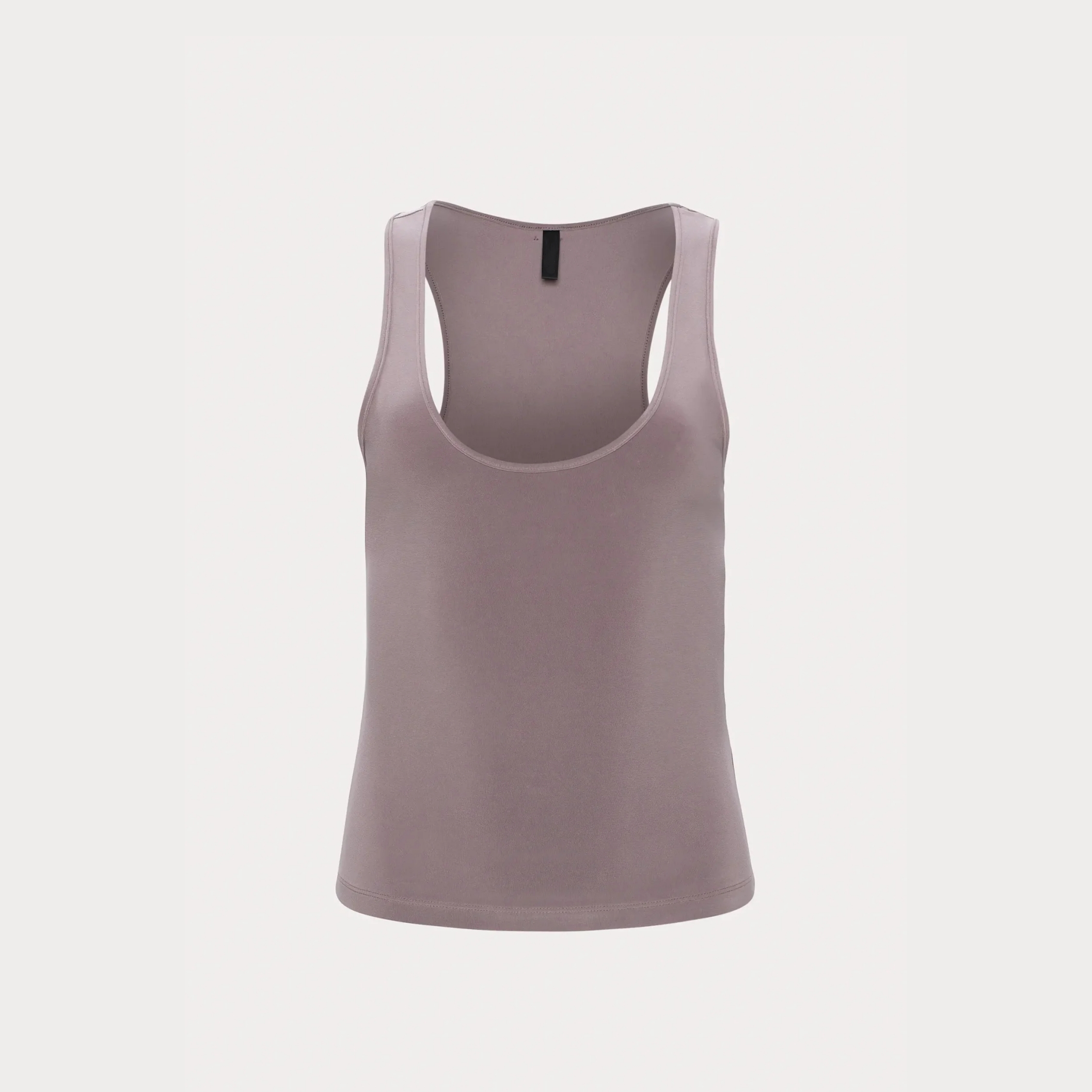 Women's Fitted Purple Tank Top Stretchy U-neck Tanks with Wide straps and racer back for Elegant Casual Wear