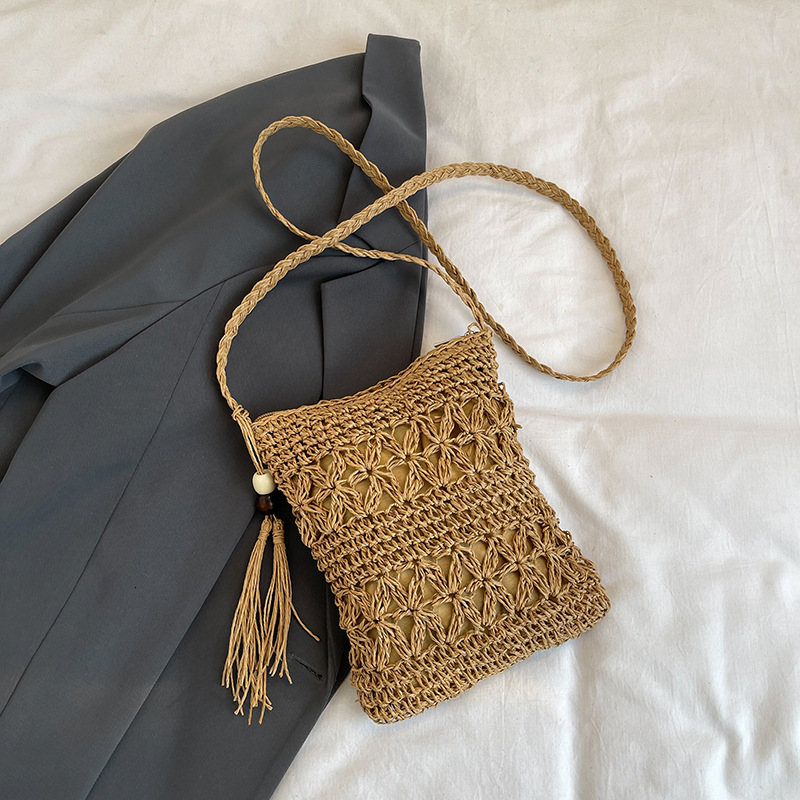 Summer woven small for women 2025 new fashionable beach bag, beautiful, trendy and personalized crossbody bag #swissmilitary