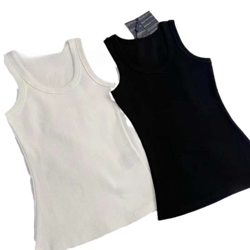 Summer New Metal Knitted Threaded Tank Top Elastic Slimming Bottom Strap