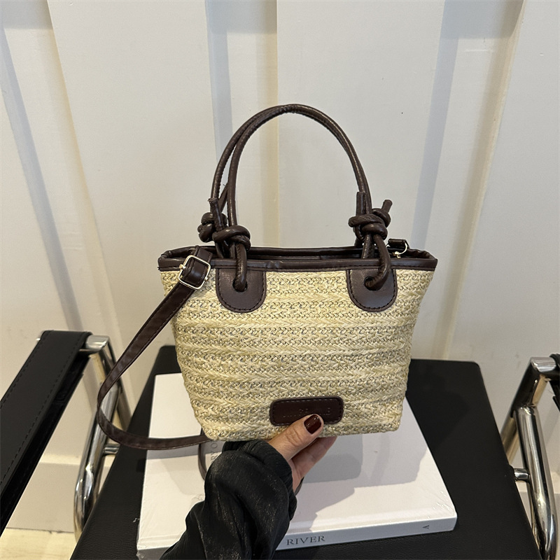 Simple One Shoulder Big Women 2025 Summer New Large Capacity Tote for Vacation and Leisure Beach Bag #swissmilitary