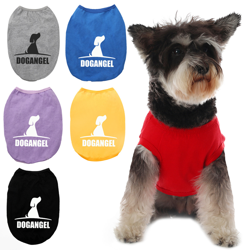 DOGANGEL Dog Shirt Puppy Vest, Pet Clothes Doggy T-shirt Costume for Small Medium Large Boy Girl Dogs Cats, Cotton Clothing Apparel Soft and Breathabl
