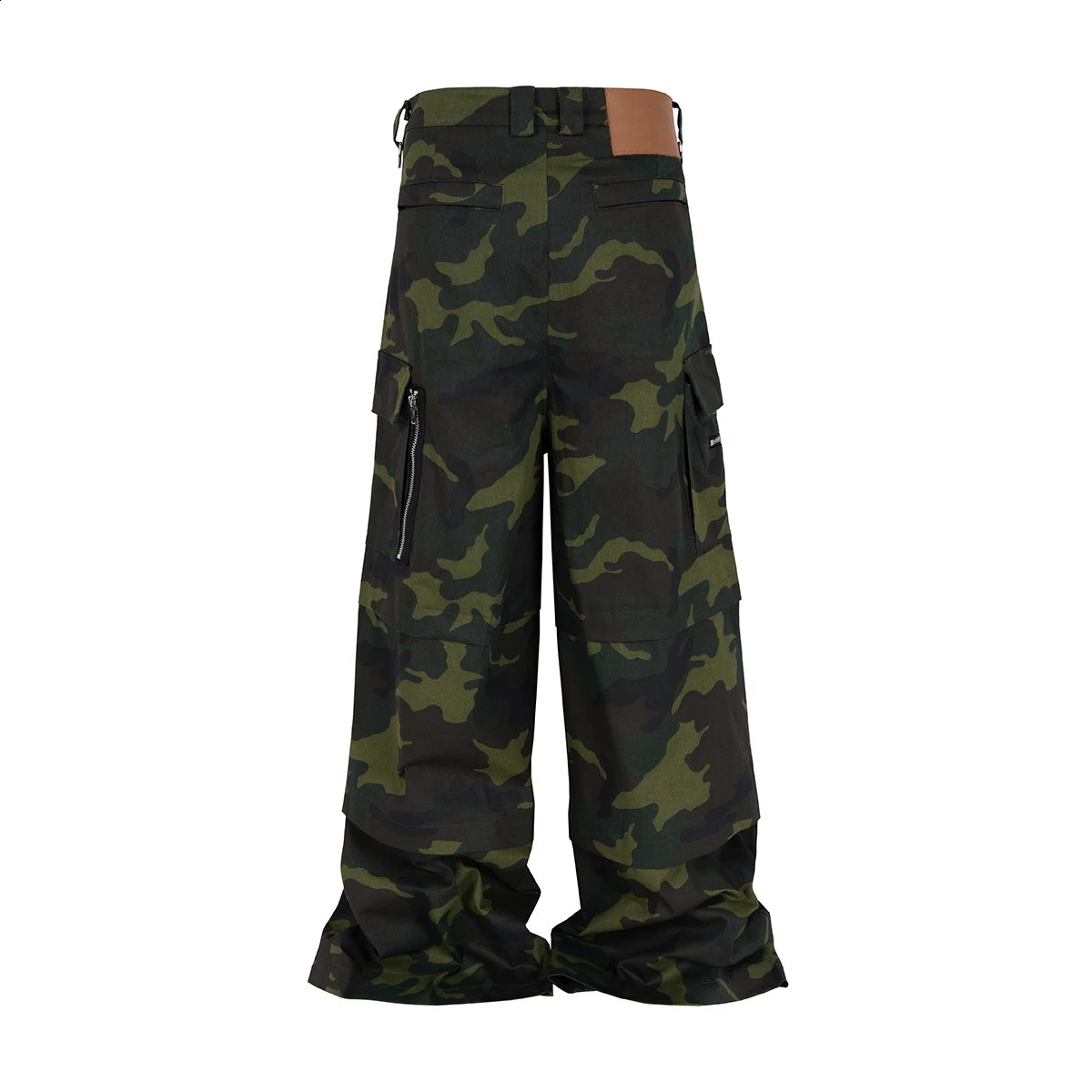 Color Match Multi-pockets Camouflage Cargo Pants for Men and Women Streetwear Patchwork Baggy Overalls Wide Leg Loose Trousers 250226