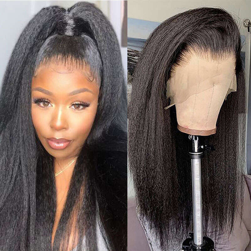 HD Front Lace Wig Yaki Lace Front Wigs Human Hair