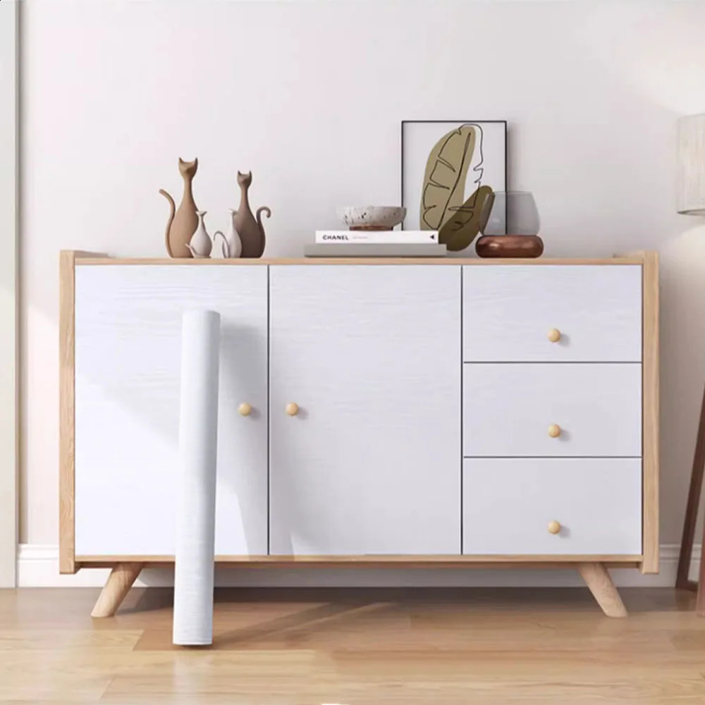 Wood Grain PVC Wallpaper for Door Wardrobe Cupboard Table Furniture Waterproof Self Adhesive Stickers Home Decor Film 250228