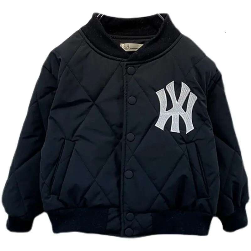 Ddmyshoesvip Autumn And Winter Quilted Padded New Children Fleece Jacket Boys Handsome Baseball Uniform