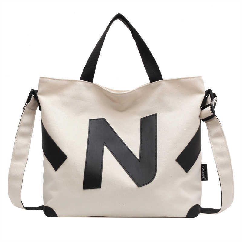 canvas bag, female Instagram style student bag, simple artistic crossbody bag, single shoulder women's bag, tote 250215