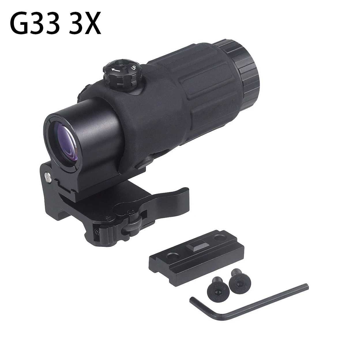 Tactical 3X Magnifier Unity Fast Mount 2.26 Inch Optics Riser For G33 G43 G45 Scope 551 552 553 558 Holographic Red Dot Sight X250228