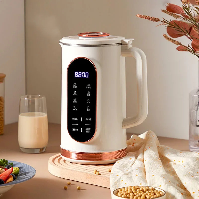 1500ml Soy Milk Machine Electric Juicer Blender Mixer Soybean Maker Wall Breaking 10leaf Blade Breakfast 250228